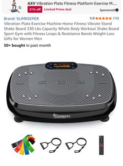 New Vibration Plate Exercise Machine Home Fitness Vibrate Stand Shake Board 330 Lbs Capacity Whole Body Workout Shake Board Sport Gym with Fitness Loo