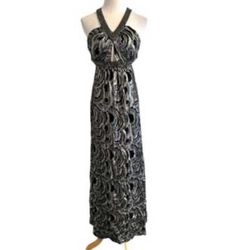 Black And Silver Cut Out Dress