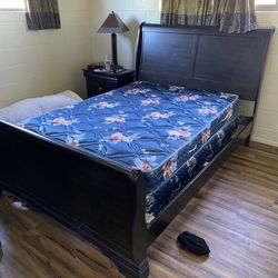 Queen Size Bed Frame Brown