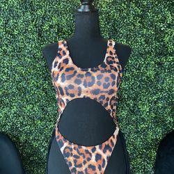 Leopard One Piece Fringe 