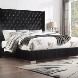 New Black Velvet Queen Size
