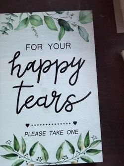 Wedding Happy Tears Sign