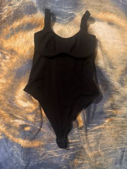 PINK Black Bodysuit with Snap Closure