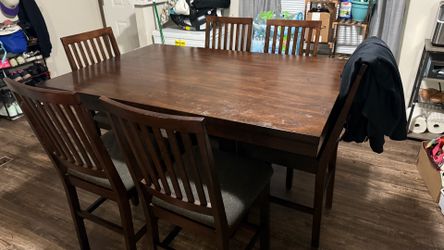 Bar height dining table