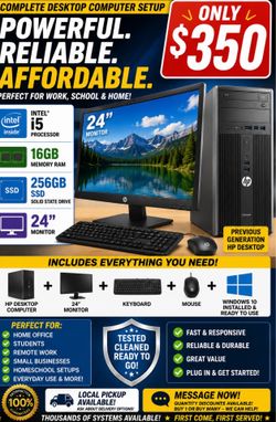 🔥 Complete Computer Setup - i5, 16GB RAM, SSD, Monitor