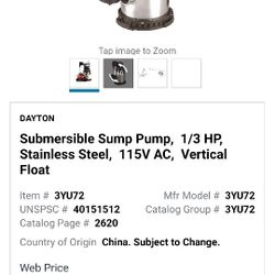 Submersible Sump Pump