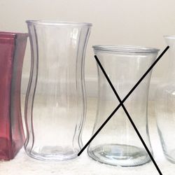 Five (5) different styles and shape of vases 