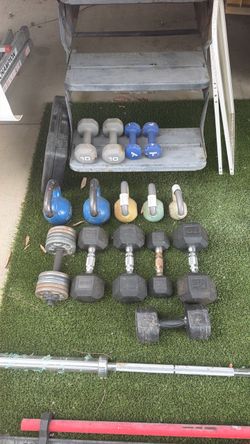Assorted hand weights