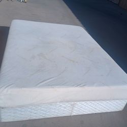 Queen Tempurpedic Memory Foam Mattress And Box Spring 