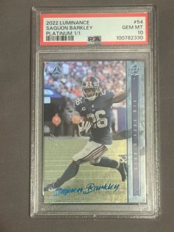 2022 NFL Luminance Saquon Barkley Platinum 1/1