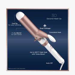 Hair Curling Iron Conair Double Ceramic 1.5 Inch 