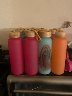 Glass water bottles