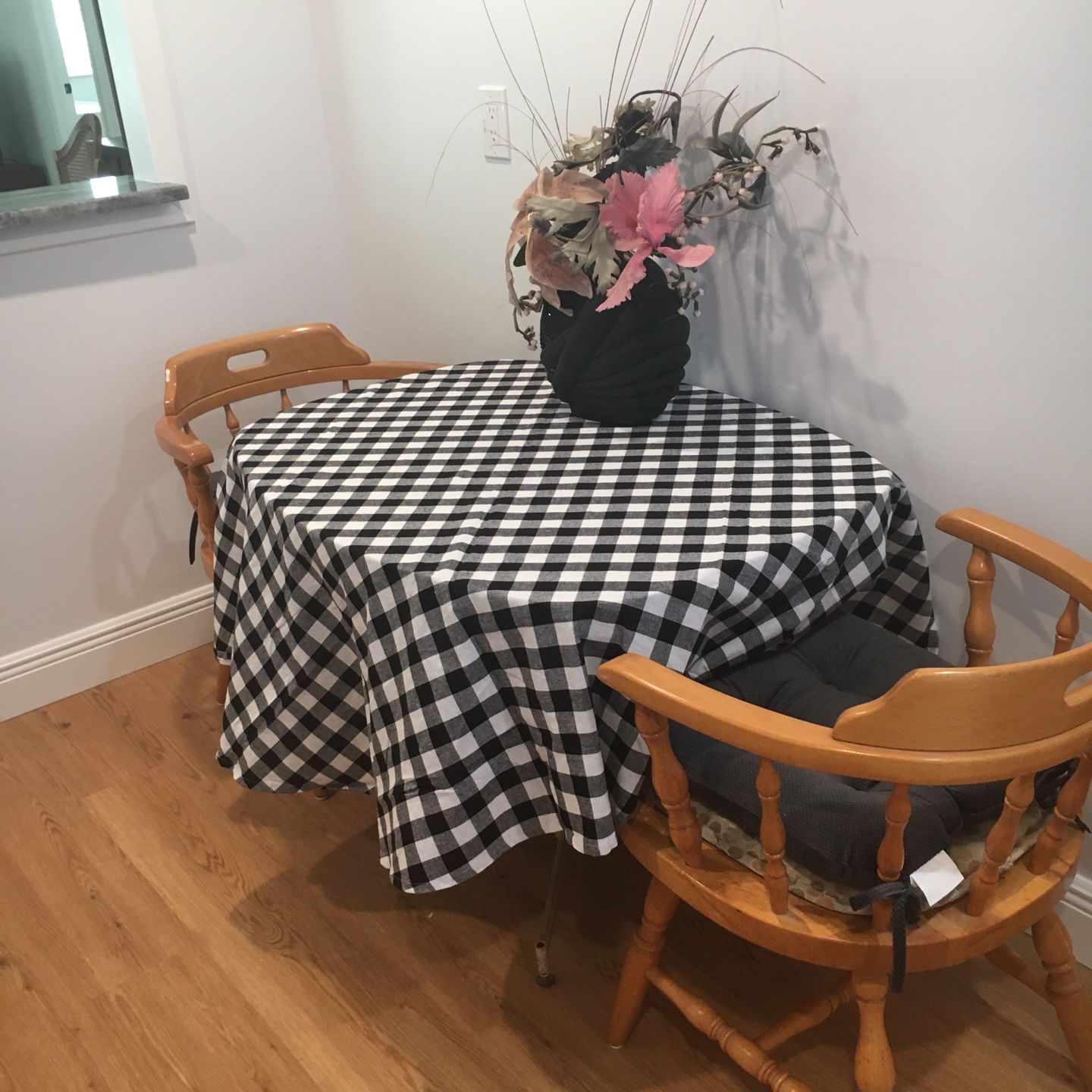 Small kitchen table with two chairs