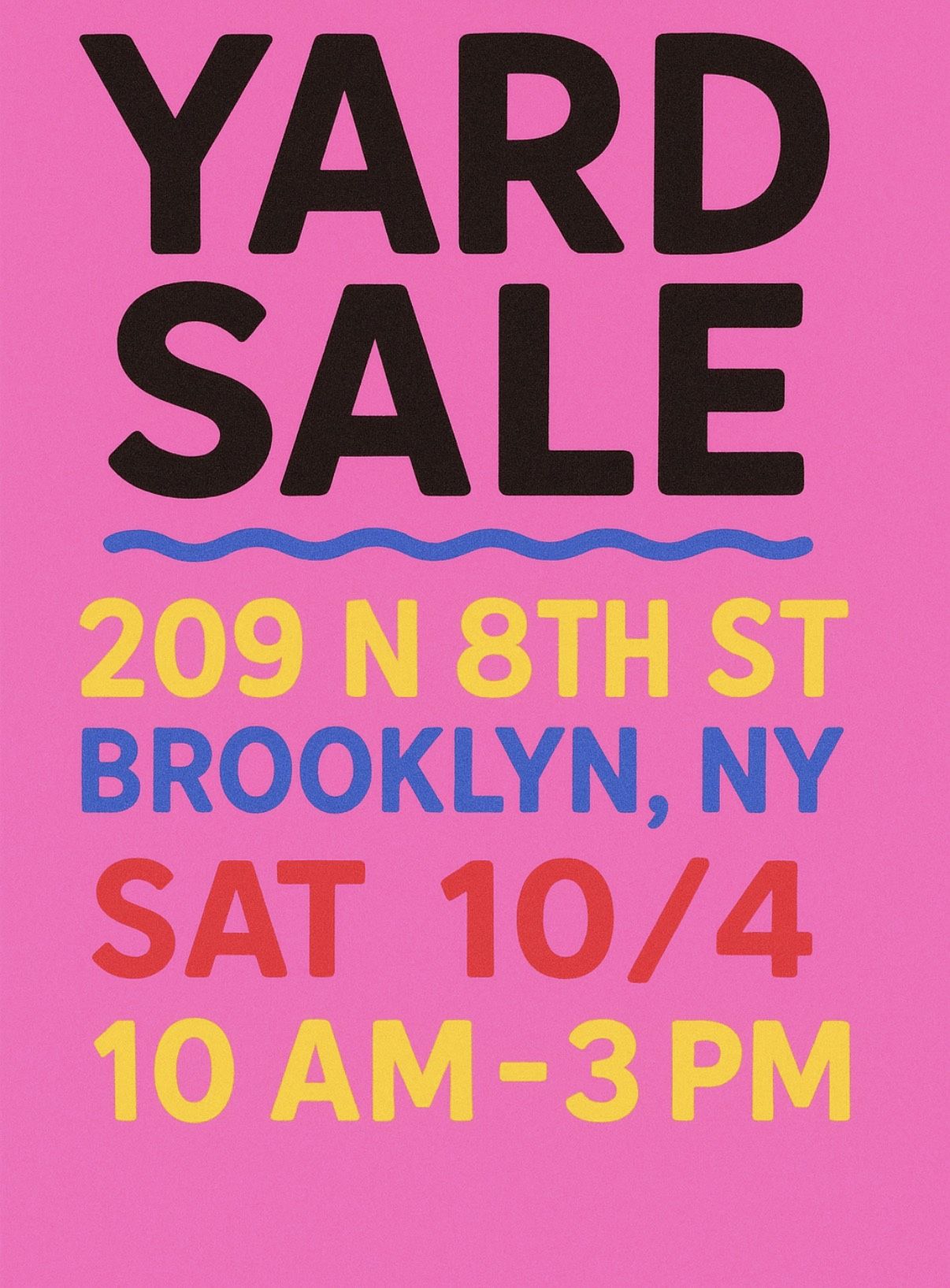 ✨ Yard Sale This Saturday in Williamsburg!✨