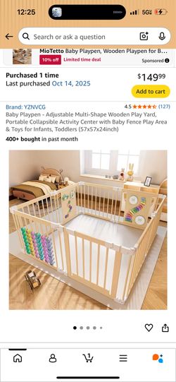 Wood playpen