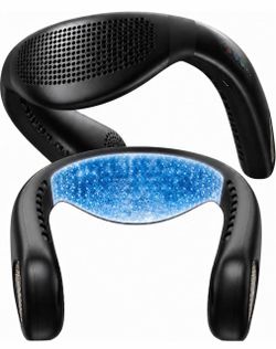 Wearable Neck Fan with Cooling Pad