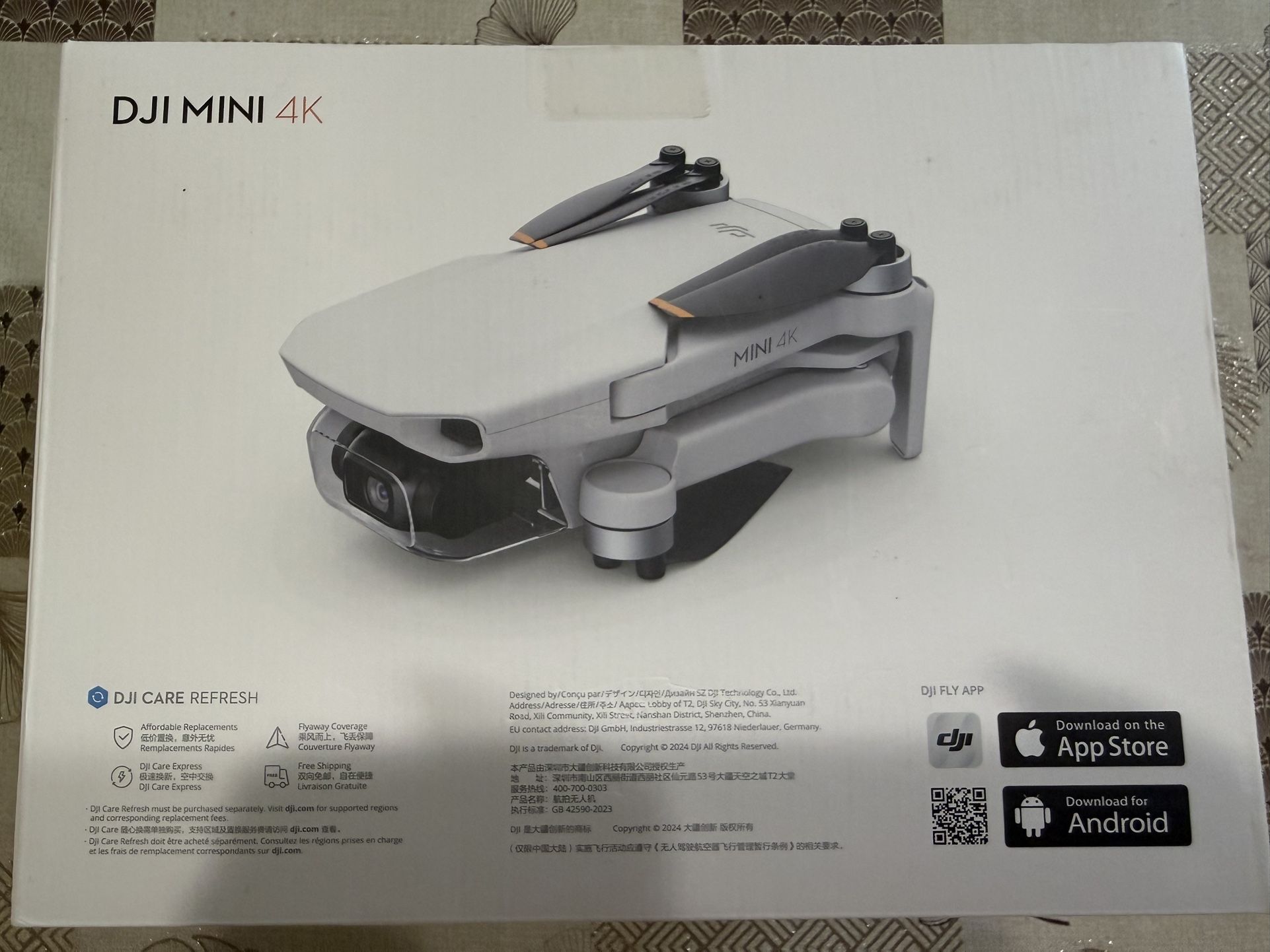 DJI Mini 4K Camera Drone Combo, Drone with 4K UHD Camera for Adults, Under 249 g, 3-Axis Gimbal Stabilization, 10km Video Transmission, Auto Return, 2