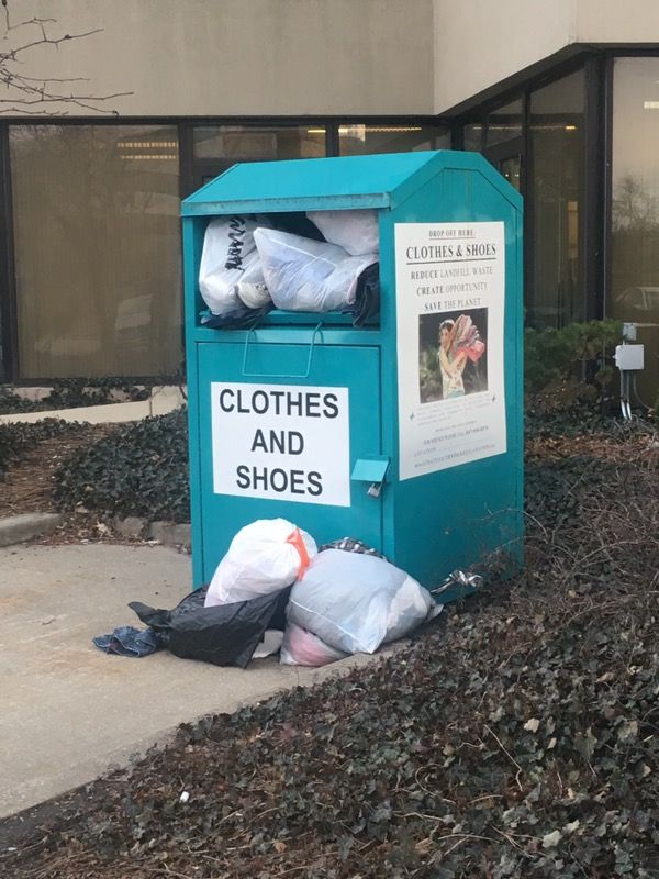 RENT a Clothes and Shoes Collection/Donation Bin