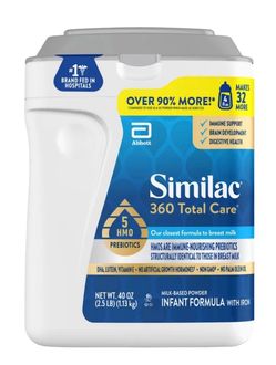 3 cans of new unused baby formula Similac 40 oz each