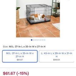 M/L Dog Crate/ Cage