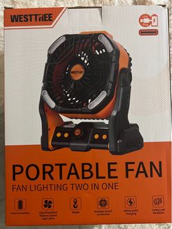 Westtree Portable Fan with Built-In Light