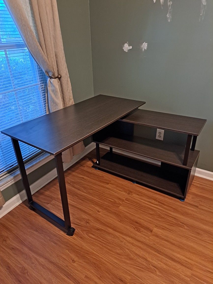 HOMCOM L SHAPED REVERSIBLE DESK