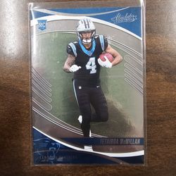 TETAIROA MCMILLAN PANTHERS ROOKIE ABSOLUTE FOOTBALL PANINI NFL SPORTS CARD!