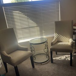 2 Accent Modern Cushioned Chairs