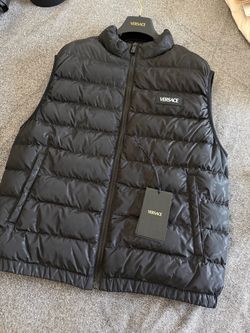 Versace Black Quilted barroco Puffer Vest