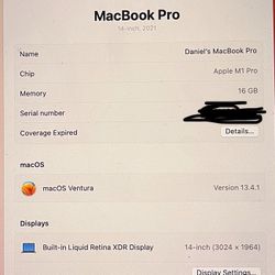 MacBook PRO 14-inch, 2021