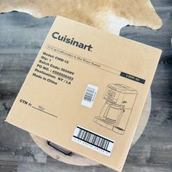 NEW CUISINART Coffee Plus 12-Cup Coffeemaker & Hot Water System Black Glass