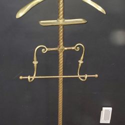 Vintage Brass Suit Display