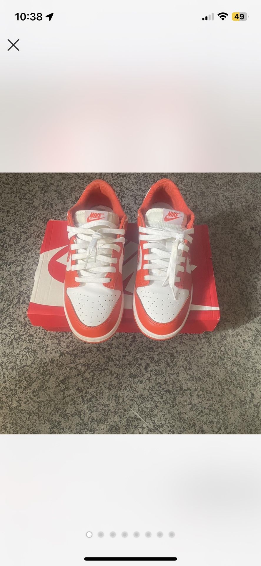 Women’s Orange Dunks Size 10