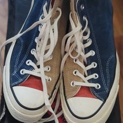 Converse Deadstock Chuck Taylor Suede Leather Tri-Color Hightop Sneakers