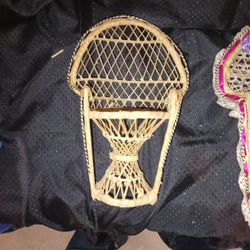 Vintage Peacock Doll Chair