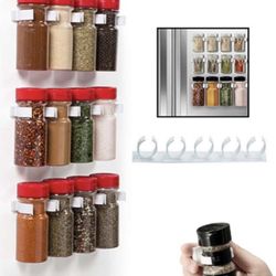 Brand New 4pcs Solid Color Plastic Spice Storage Rack