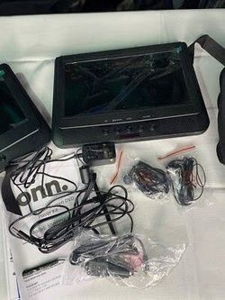 Onn 10" Dual Screen Portable DVD Player Kit