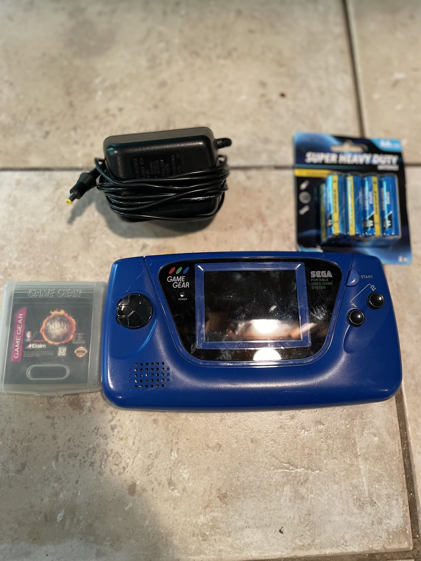 Royal Blue Sega Game Gear With NBA JAM & Power Cord