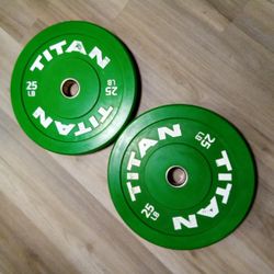 25 Lb Olympic Bumper Plates 