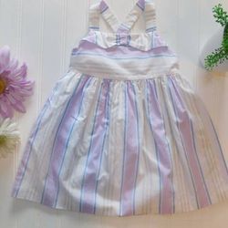 Janie & Jack Girls 12-18 Month Dress Santorini Suite Purple Stripe