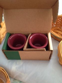 Longaberger Paprika Votive Candle Holders