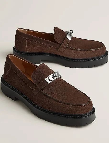 Hermes Icone Leather Brown Men’s Shoes