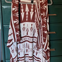 F21 Tribal Design Sleeveless Cardigan/Vest
