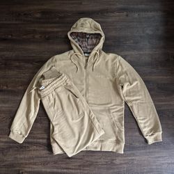 Burberry Tan Hoodie And Sweatpants Set