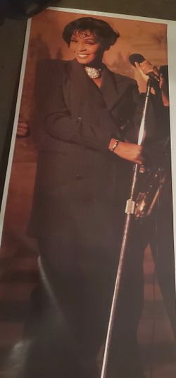 Free Large Whitney Houston Door Size Vintage Poster With Any Purchase From My Page 