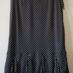 Ladies girls black and white dot skirt