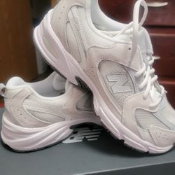 New Balance 530 white and beige shoes