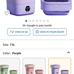 Portable  Washing Machine (11 L) Purple