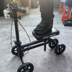 Boot and knee scooter