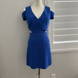 D.  Blue Short Dress, Size 4. Bebe Brand